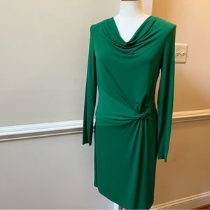 NWOT MICHAEL Michael Kors – Hunter Green Long Sleeve Day to Evening Dress